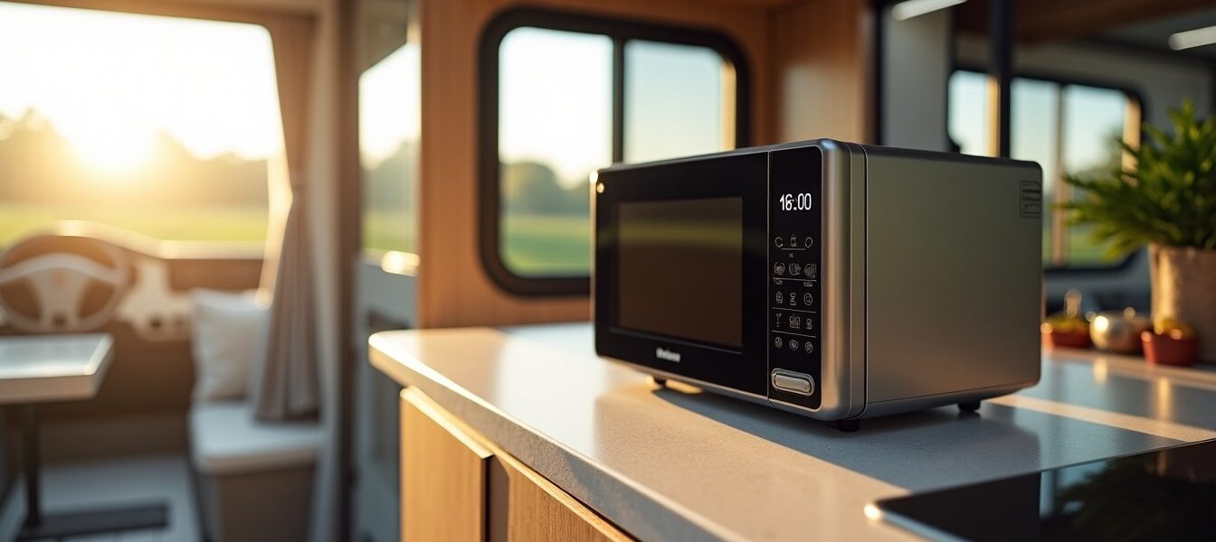 Micro-ondes compact de 10 litres pour camping-car : performance et praticité au rendez-vous