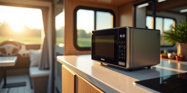 Micro-ondes compact de 10 litres pour camping-car : performance et praticité au rendez-vous