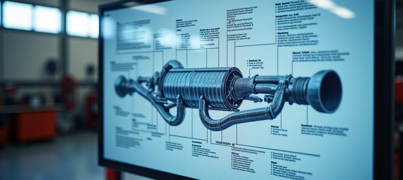 Comprendre le schéma de la ligne d’échappement automobile : fonctions essentielles et composants principaux